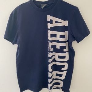 Abercrombie & Fitch Muscle Navy & White T-Shirt